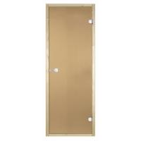 Стеклянная дверь для сауны Harvia 7/19 коробка сосна, бронза D71901M фото в интернет-магазине House Market