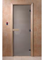 Дверь для сауны DoorWood САТИН МАТОВАЯ 1900х700 (8мм,3 петли,716, магнит) ХВОЯ фото в интернет-магазине House Market