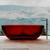 Прозрачная ванна ABBER Kristall AT9703Rubin красная фото в интернет-магазине Market House