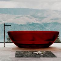 Прозрачная ванна ABBER Kristall AT9702 Rubin красная фото в интернет-магазине Market House